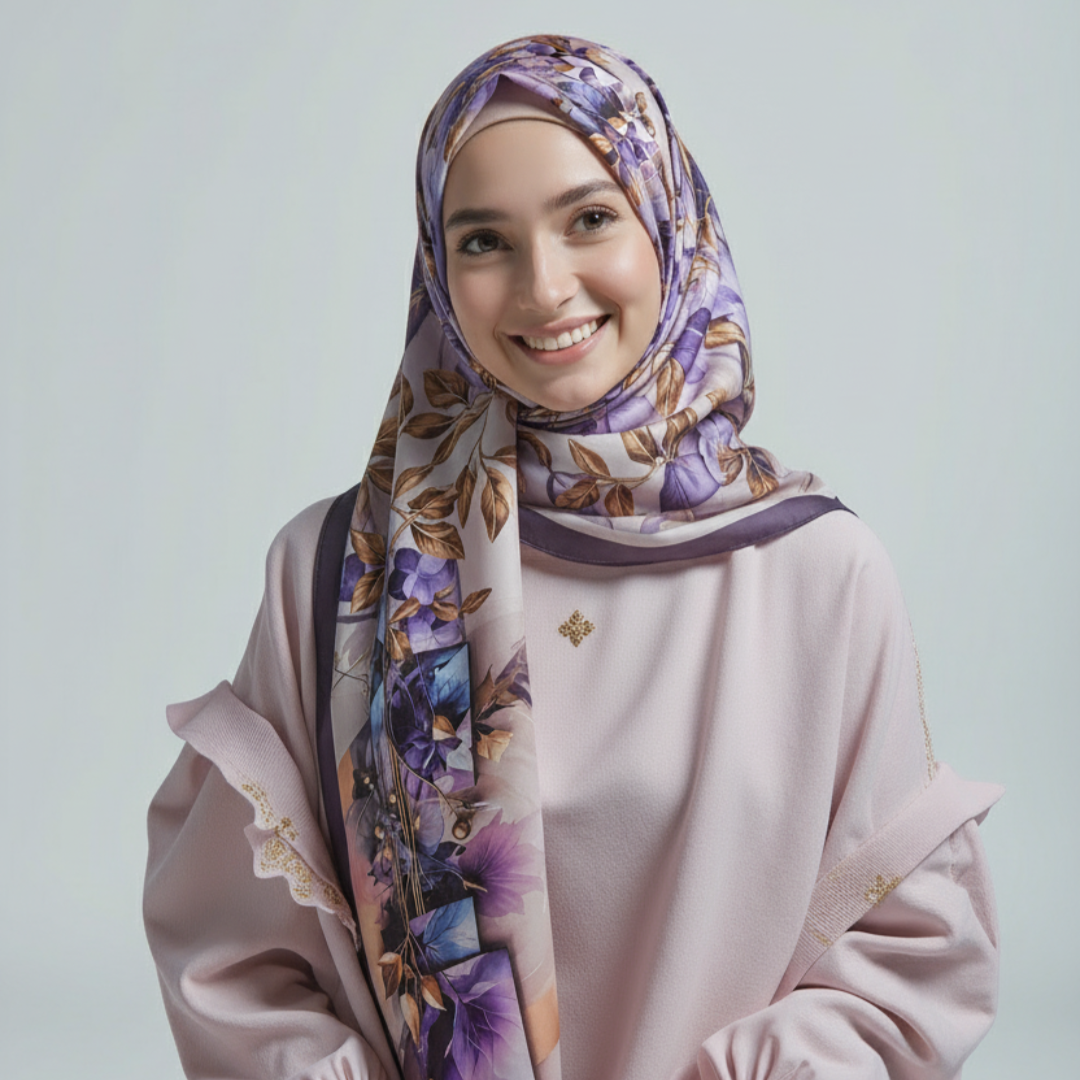 طرحة كريب ديجيتال شيفون